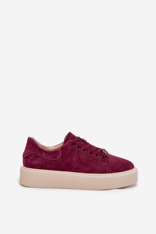van suède Sneakers model schoenen Dames met platform Vinceza 79578 bordeaux van suède Sneakers model schoenen Dames met platform Vinceza 79578 bordeaux