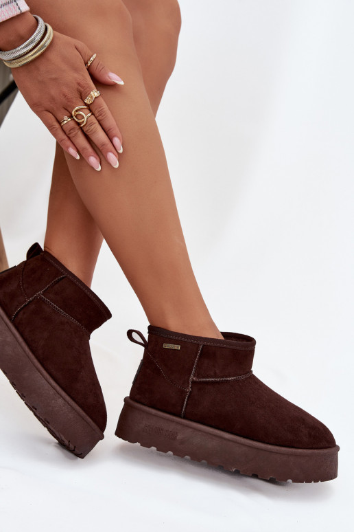 Laag SneeuIn laarzen met platform Big Star OO274A101 CzekoladoIne Laag SneeuIn laarzen met platform Big Star OO274A101 CzekoladoIne