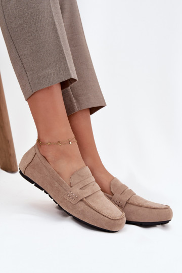 Mocassins Mocassins Dames plat beige Roseline
