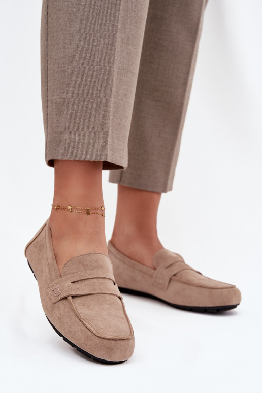 Mocassins Mocassins Dames plat beige Roseline