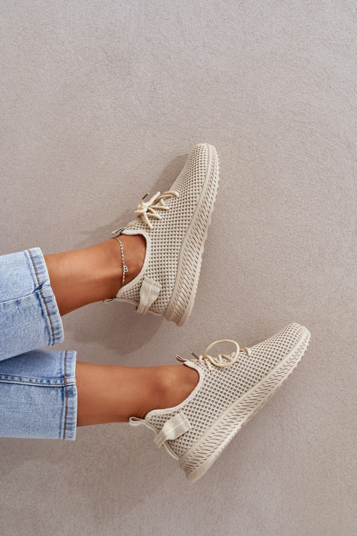 Gaas Persistent model sportschoenen Dames beige Harice Gaas Persistent model sportschoenen Dames beige Harice