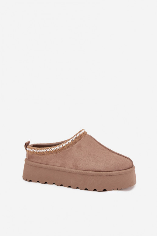 Laag SneeuIn laarzen DamesHaftem met platform beige Oprirya