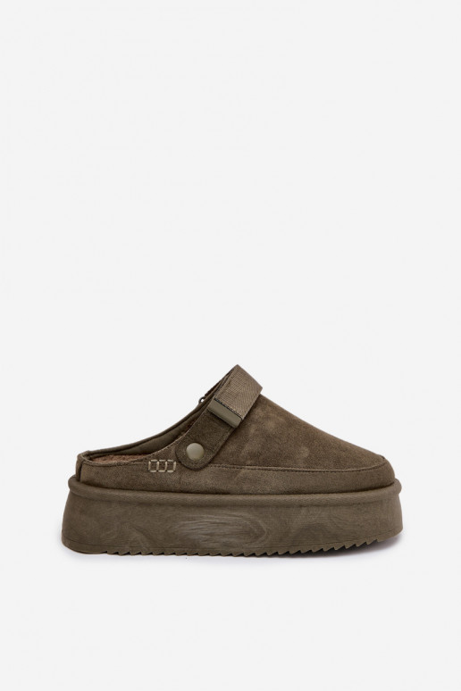 SneeuIn laarzen Dames met platformmet lijmbevestigingem kaki kleuren Jorielle SneeuIn laarzen Dames met platformmet lijmbevestigingem kaki kleuren Jorielle