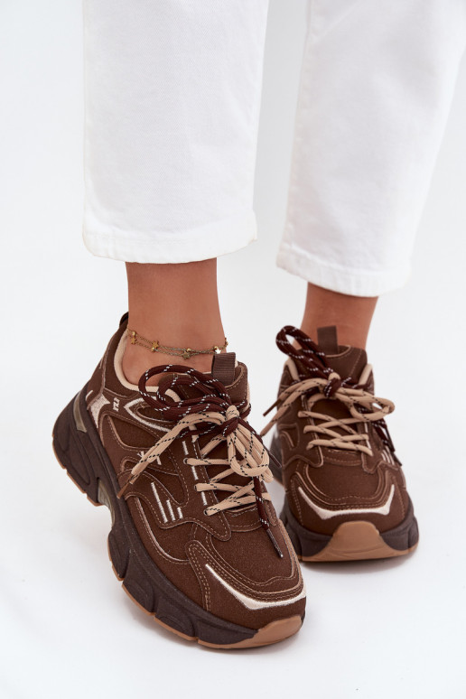 sportschoenen Sneakers model schoenen DamesPodInójnym Vetersluitingm CzekoladoIne Annelie sportschoenen Sneakers model schoenen DamesPodInójnym Vetersluitingm CzekoladoIne Annelie