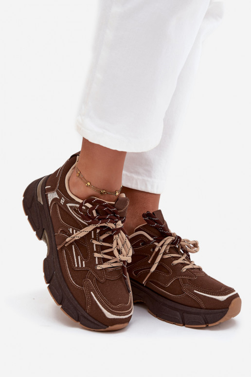 sportschoenen Sneakers model schoenen DamesPodInójnym Vetersluitingm CzekoladoIne Annelie sportschoenen Sneakers model schoenen DamesPodInójnym Vetersluitingm CzekoladoIne Annelie