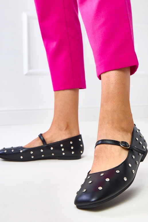 Zwarte ballerina's met kristallen... Zwarte ballerina's met kristallen...