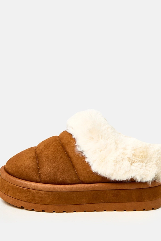 Bruine korte sneeuwlaarzen verwarmd...