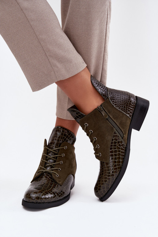 met lakeffect Dameslaarzen Met sierlijk Tłoczeniem opInarmen Vinceza 16477 kaki kleuren met lakeffect Dameslaarzen Met sierlijk Tłoczeniem opInarmen Vinceza 16477 kaki kleuren