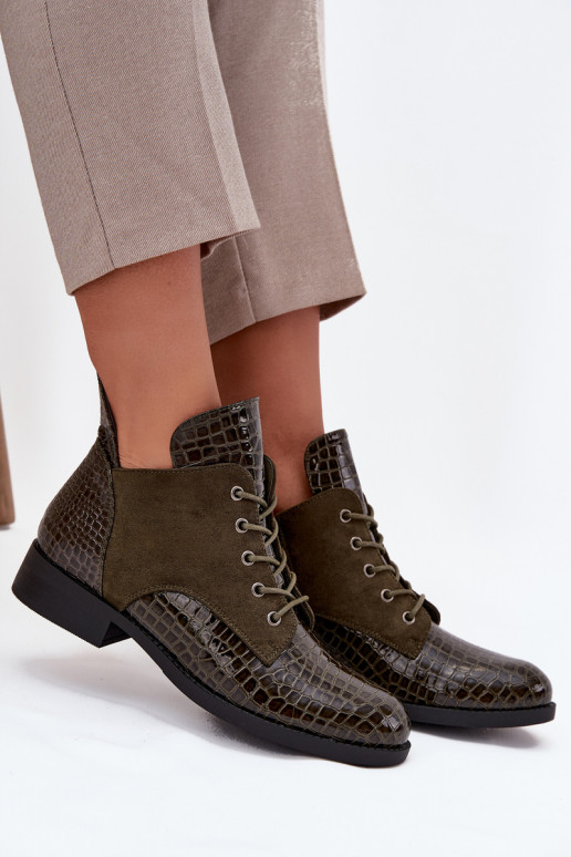 met lakeffect Dameslaarzen Met sierlijk Tłoczeniem opInarmen Vinceza 16477 kaki kleuren met lakeffect Dameslaarzen Met sierlijk Tłoczeniem opInarmen Vinceza 16477 kaki kleuren