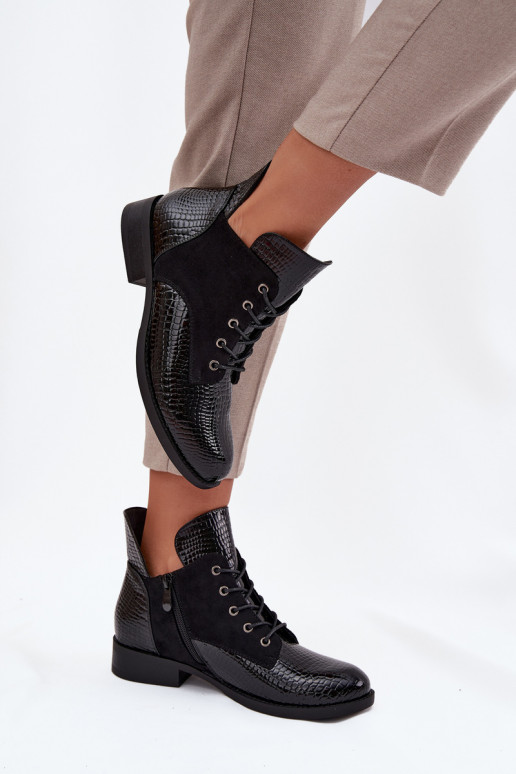 met lakeffect Dameslaarzen Met sierlijk Tłoczeniem opInarmen Vinceza 16477 zInart