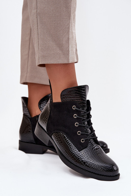 met lakeffect Dameslaarzen Met sierlijk Tłoczeniem opInarmen Vinceza 16477 zInart