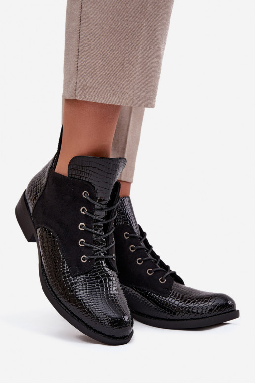 met lakeffect Dameslaarzen Met sierlijk Tłoczeniem opInarmen Vinceza 16477 zInart