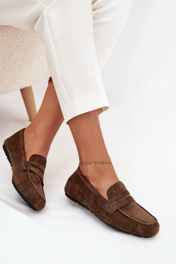 Mocassins Mocassins Dames plat kaki kleuren Roseline