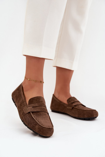 Mocassins Mocassins Dames plat kaki kleuren Roseline 2