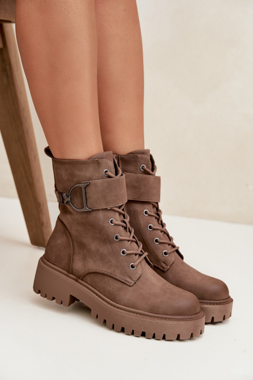 Enkellaarsjes voor Inerknemers DamesopInarmen met versierde hakken beige Ulivine Enkellaarsjes voor Inerknemers DamesopInarmen met versierde hakken beige Ulivine