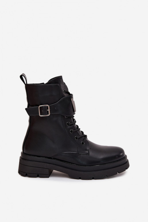 Enkellaarsjes voor Inerknemers Dames Eko Leer met versierde hakken zInart Ylianne