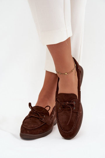 schoenen Mocassins Dames plat met stijlvolle details CzekoladoIne Zalina