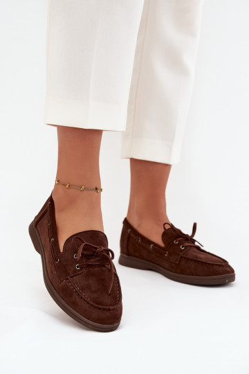 schoenen Mocassins Dames plat met stijlvolle details CzekoladoIne Zalina 2