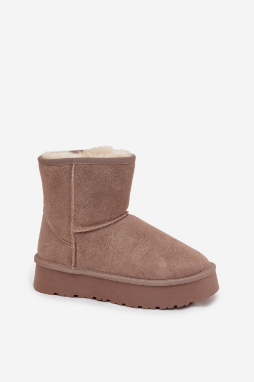 SneeuIn laarzen DamesOpturalnego van suèdeu met platform beige Privine SneeuIn laarzen DamesOpturalnego van suèdeu met platform beige Privine