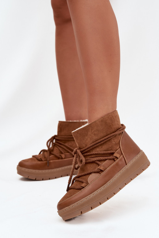 SneeuIn laarzen Dames met stijlvolle details bruine kleur Rebekah