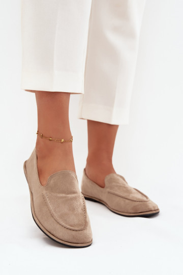 dames mocassinsvan eco-suèdeu gelijk aan beige Miryelle