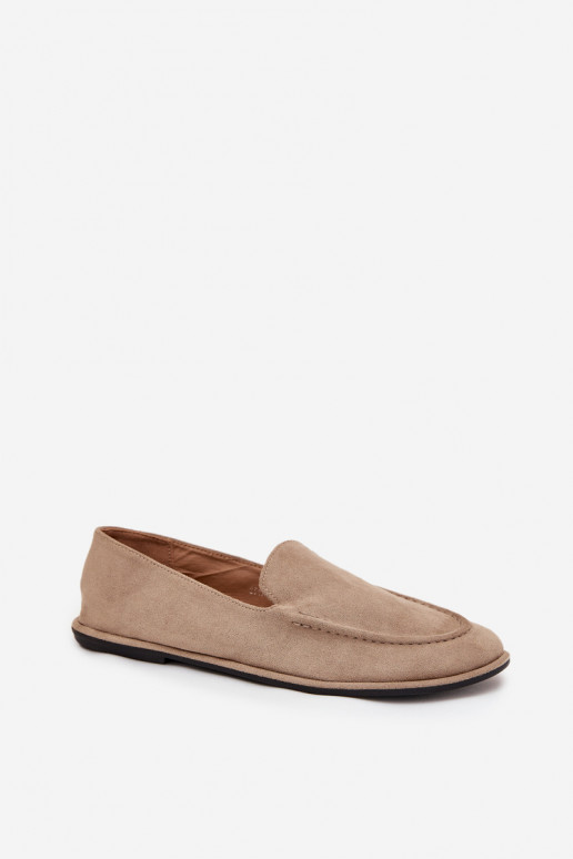 dames mocassinsvan eco-suèdeu gelijk aan beige Miryelle dames mocassinsvan eco-suèdeu gelijk aan beige Miryelle