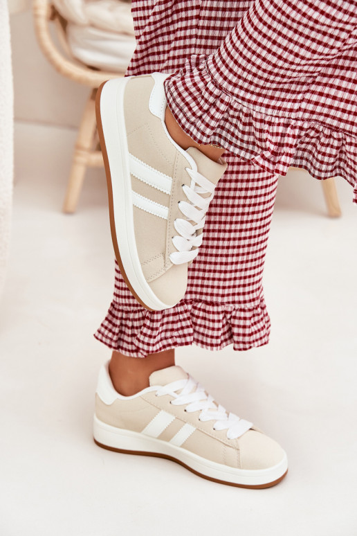 sportschoenen Sneakers model schoenen Dames van ecoleer beige Ravina sportschoenen Sneakers model schoenen Dames van ecoleer beige Ravina