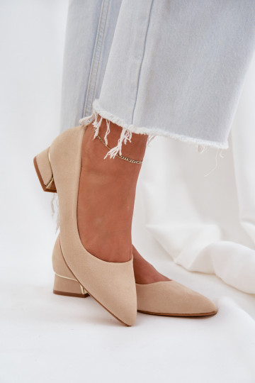 Schoenen Op een lage hak I Szpiczastymi Noskami beige Terilara