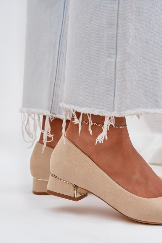 Schoenen Op een lage hak I Szpiczastymi Noskami beige Terilara Schoenen Op een lage hak I Szpiczastymi Noskami beige Terilara