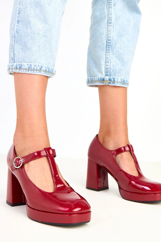 Adaoha Bordeaux halfhoge schoenen op... Adaoha Bordeaux halfhoge schoenen op...