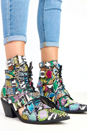 Multicolore botines op hak... 2