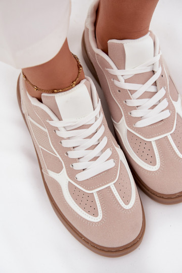 Laag Sneakers model schoenen Dames beige Brenelle