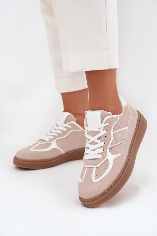 Laag Sneakers model schoenen Dames beige Brenelle Laag Sneakers model schoenen Dames beige Brenelle