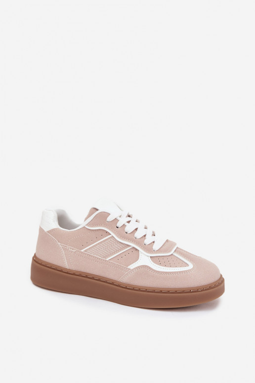 Laag Sneakers model schoenen Dames beige Brenelle Laag Sneakers model schoenen Dames beige Brenelle