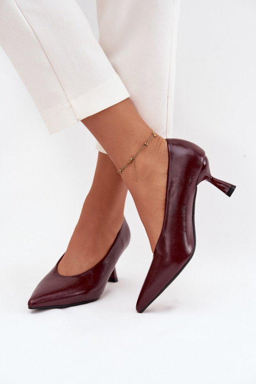 met lakeffect Schoenen met dunne hakken bordeaux Gavrielle