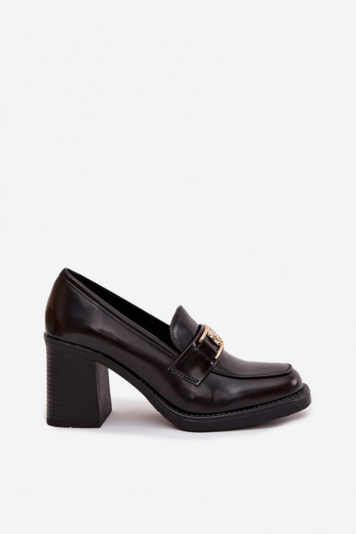 schoenen Dames met hakken Ze gouden kleurm Detalem CzekoladoIne Privelle