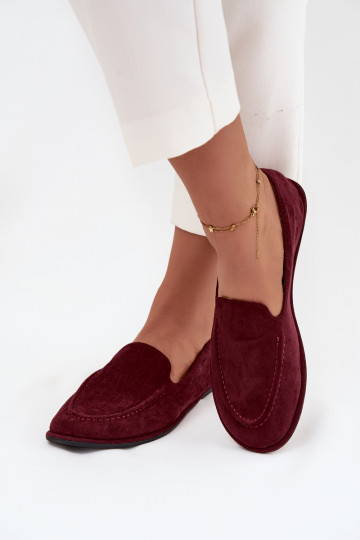 dames mocassinsvan eco-suèdeu gelijk aan bordeaux Miryelle