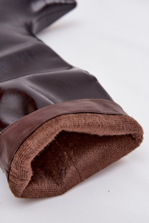 met lakeffect dameslaarzen Op een lage hak bordeaux Mireva met lakeffect dameslaarzen Op een lage hak bordeaux Mireva