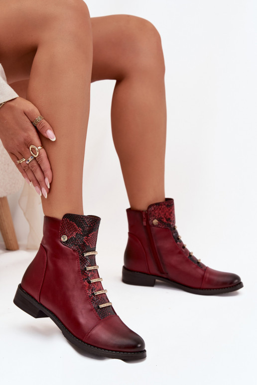 opInarmen Dameslaarzen met brede hakken Dierlijk patroon bordeaux Labise opInarmen Dameslaarzen met brede hakken Dierlijk patroon bordeaux Labise