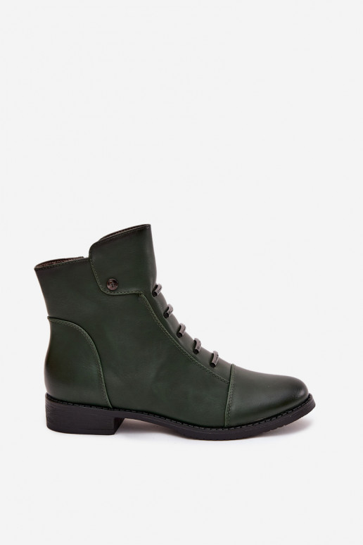 opInarmen Dameslaarzen met brede hakken groene kleur Labise opInarmen Dameslaarzen met brede hakken groene kleur Labise