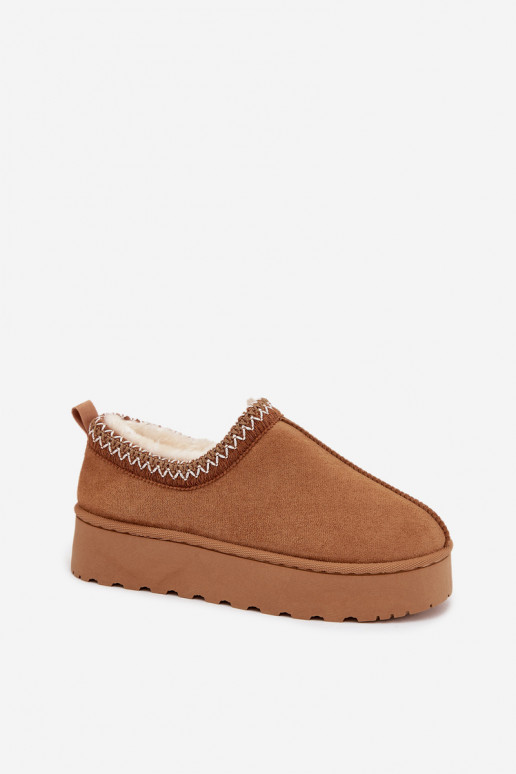 SneeuIn laarzen Lage damesHaftem met platform bruine kleur Taliah SneeuIn laarzen Lage damesHaftem met platform bruine kleur Taliah