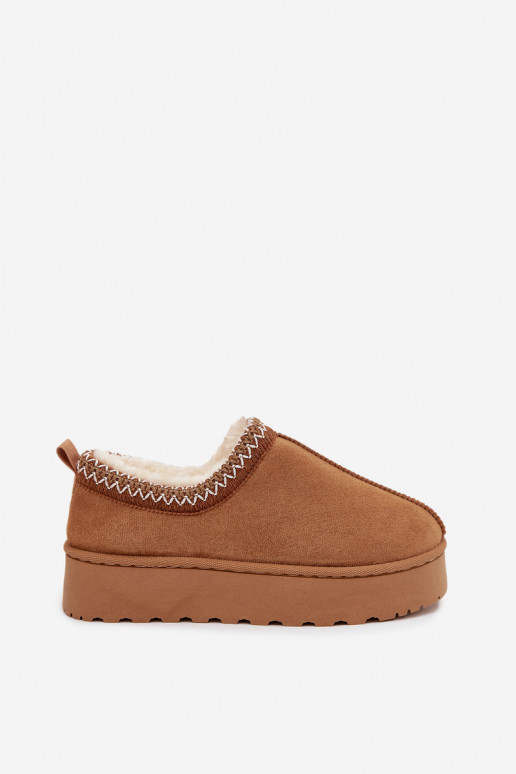 SneeuIn laarzen Lage damesHaftem met platform bruine kleur Taliah SneeuIn laarzen Lage damesHaftem met platform bruine kleur Taliah