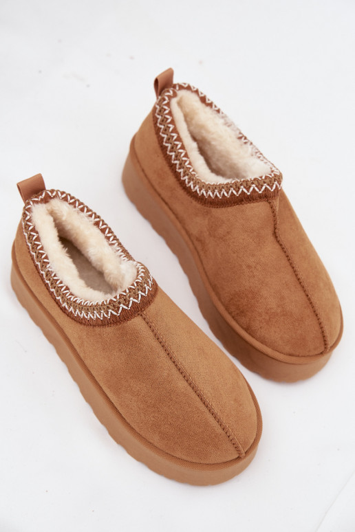 SneeuIn laarzen Lage damesHaftem met platform bruine kleur Taliah SneeuIn laarzen Lage damesHaftem met platform bruine kleur Taliah