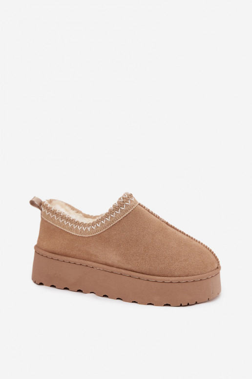SneeuIn laarzen Lage damesHaftem met platform beige Taliah