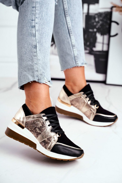 Leren sneakers model schoenen gouden kleur Nicole 2465 Leren sneakers model schoenen gouden kleur Nicole 2465