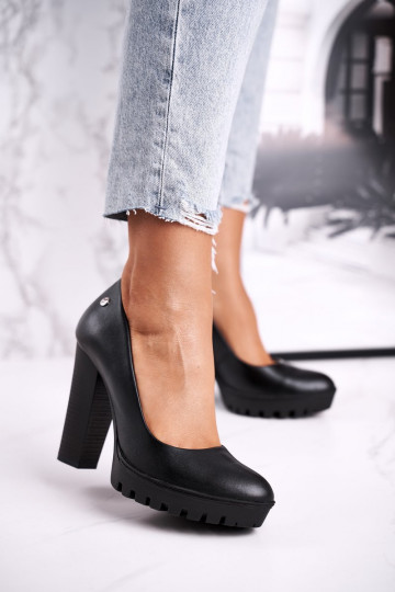 Leer Schoenen met hakken Het heeftciejka 02629-01 zInart 2