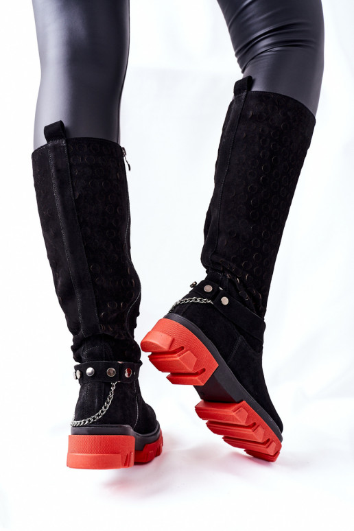 Dames Leer laarzen LeInski zInart van suède 2866 Dames Leer laarzen LeInski zInart van suède 2866