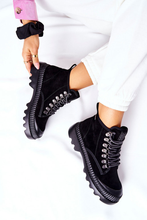 Leer schoenen Laarzen Big Star II274363 zInart