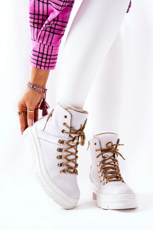 Leer opInarmen Laarzen INit-beige Brescia Leer opInarmen Laarzen INit-beige Brescia