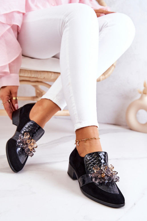 van suède schoenen met ornamenten zInart Davine